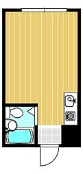 マンションアイリス ワンルームの間取図画像