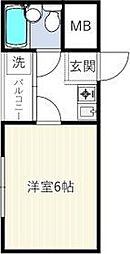 MKマンション 1Kの間取図画像