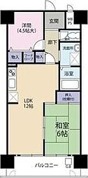 プラザ花園 2LDKの間取図画像