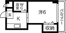 ドリームコート住吉大社 1Kの間取図画像