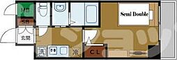エステムコートナンバSOUTHPLACE7LIAN 1Kの間取図画像