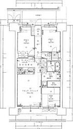 大阪ベイレジデンス 3LDKの間取図画像