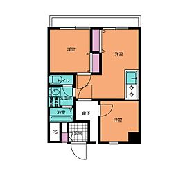 パークハイム住之江 2LDKの間取図画像