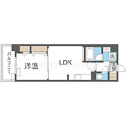 グランセジュール大国町 1LDKの間取図画像