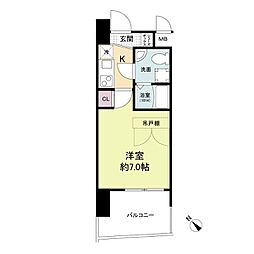 セレニテ阿波座ミラク 1Kの間取図画像