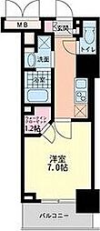 ハビテ靭センターコート 1Kの間取図画像