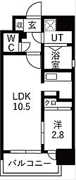 グランフェリーチェ・ナイン 1LDKの間取図画像