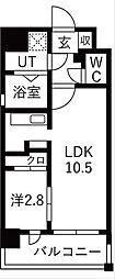 グランフェリーチェ・ナイン 1LDKの間取図画像