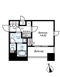 ESRISE難波EAST 1Kの間取図画像