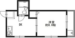ハイムヤマウチ 1DKの間取図画像