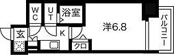 フォーリアライズ天王寺ヴァロール 1Kの間取図画像