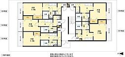 仮称）西今川共同住宅 3階1Kの間取り