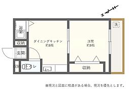 ストーンハイツ 1DKの間取図画像