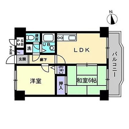 2LDK 間取り