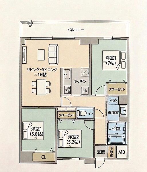 間取りを拡大表示