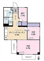 ビラ大泉学園 2SDKの間取図画像