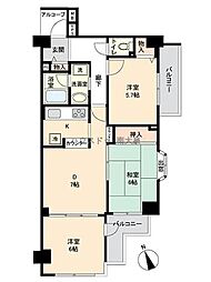 サンハイツ石神井公園 3DKの間取図画像