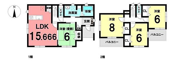 間取りを拡大表示