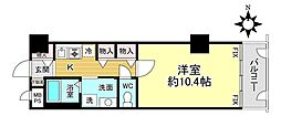 ライオンズマンション上鳥羽 1Kの間取図画像