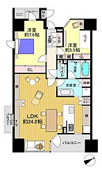 ザ・京都レジデンス四条河原町 2LDKの間取図画像