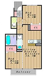間取図画像 2LDK