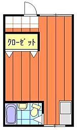 酒谷アパート ワンルームの間取図画像