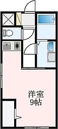グレイス西山台 ワンルームの間取図画像