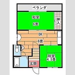 エスポワールイワタ 3DKの間取図画像