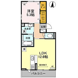 フォレスト 1LDKの間取図画像