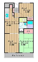 サンライトビル 3DKの間取図画像