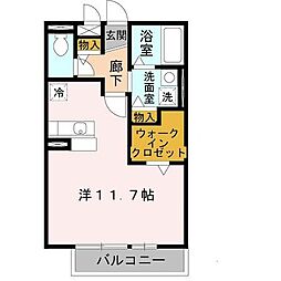 リヴェール日置 ワンルームの間取図画像