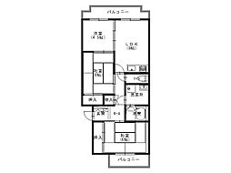 プレステージ北野田 3LDKの間取図画像