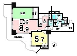 間取図画像 2LDK