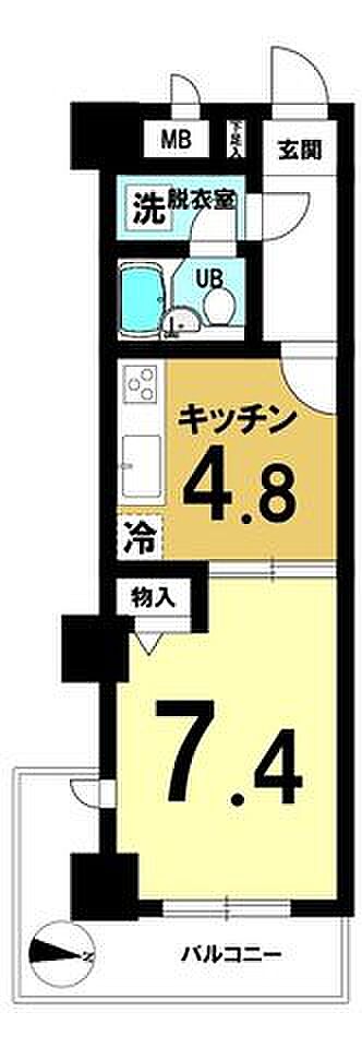 1DK 間取り