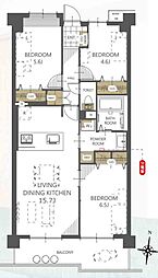 深江駅前ビル 3LDKの間取図画像