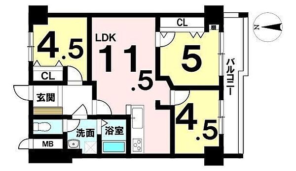 間取りを拡大表示