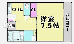 ナースヒル青華 1Kの間取図画像