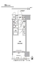 エスリード大阪STATION 1Kの間取図画像