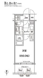 エスリード新大阪グランゲートSOUTH 1Kの間取図画像