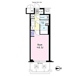 エスリード京都吉祥院 ヴィーナ 1Kの間取図画像