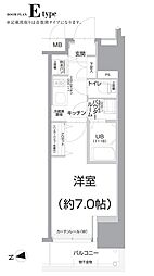 エスリード大手前 1Kの間取図画像