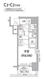 ESLEADNAMBATHEPREMIER 1Kの間取図画像