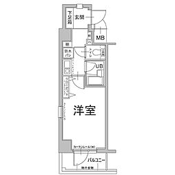 エスリード三宮フラワーロード 1Kの間取図画像