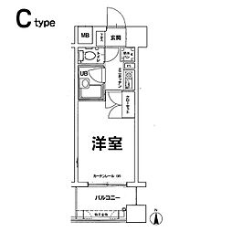 エスリード新大阪第8 1Kの間取図画像