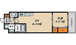 アーバネックス京橋プライマリーワン 1LDKの間取図画像