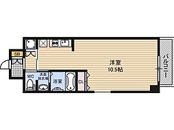 マリス京橋WING ワンルームの間取図画像