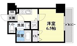 ララプレイスザ・京橋ステラ 1Kの間取図画像