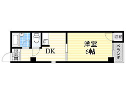 ミヤックス千林 1DKの間取図画像