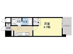アーバンエース関目パル 1Kの間取図画像