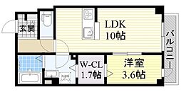 カデンツァ 1LDKの間取図画像